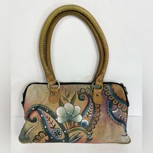 Anna by Anuschka hand-painted leather satchel.